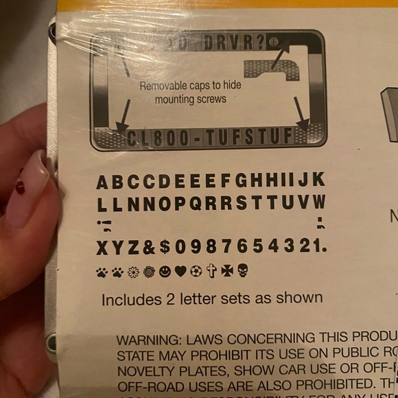 Silver License Plate Frame - Picture 4 of 5